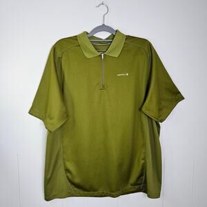 Mens Merrell Opti wick UPF 50 Green Polo Outdoor Activity Short Sleeve Size XXL